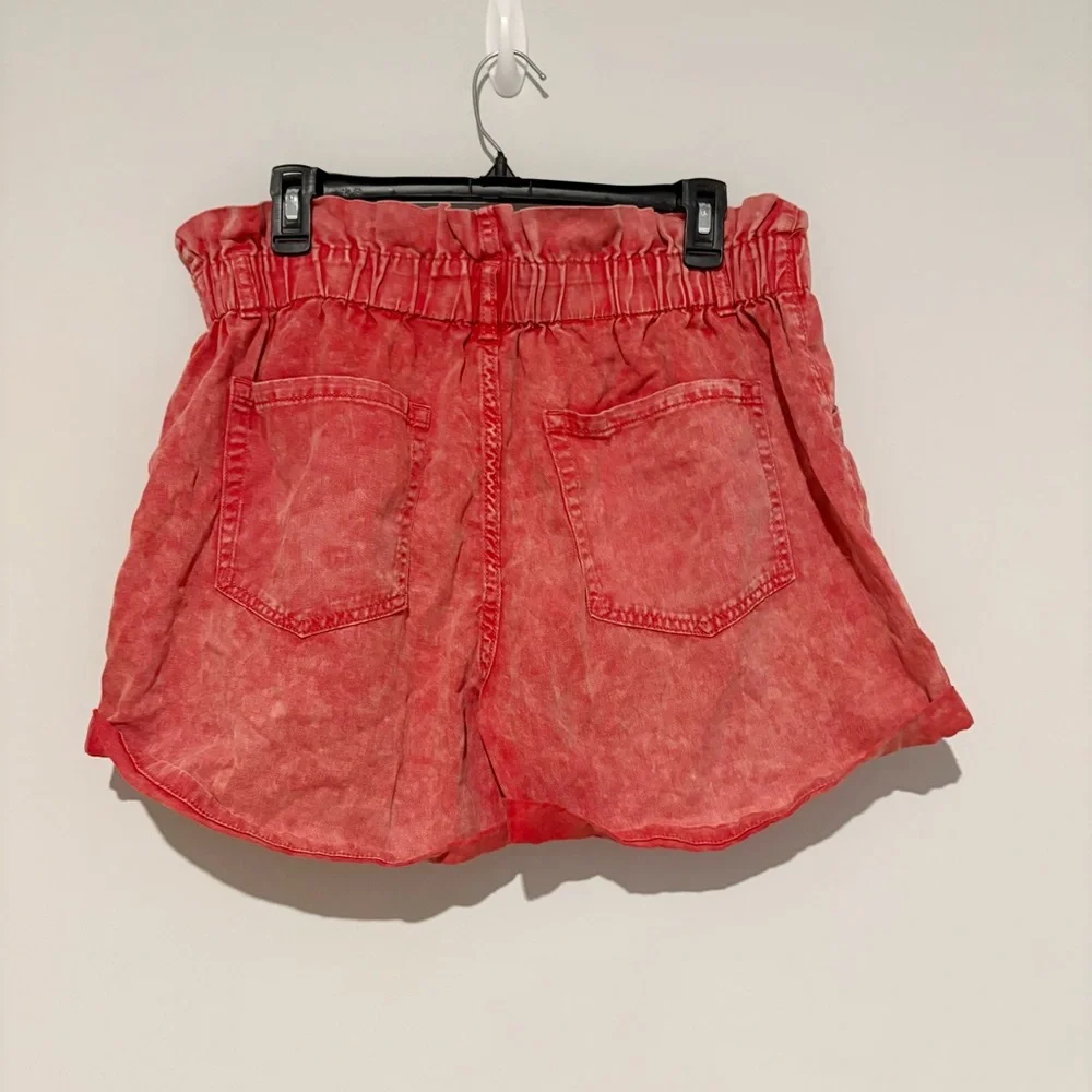 Wild Fable Acid Wash Vintage Paperbag‎ Shorts Red Size Large